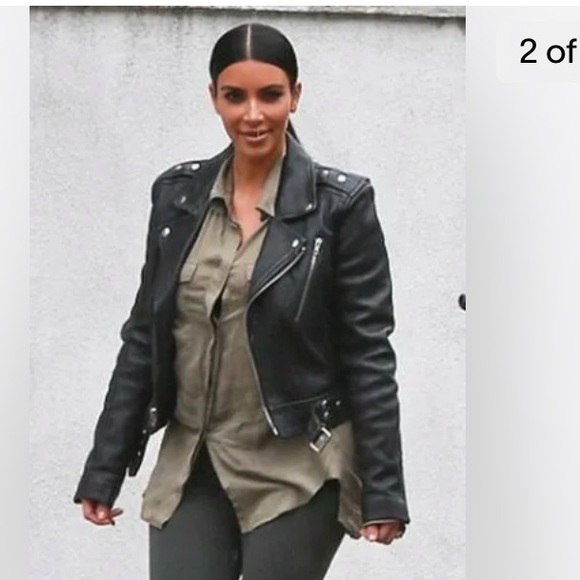 Kim Kardashian Moto Jacket.  Lambskin and very soft. Brand new w tags - Picture 8 of 9
